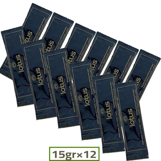 Lotus Premium Honey Paste, Mixed Herbal Honey wıth Epimedium to Boost Sexual Performance & Extend Intimate Moments, 15g x 12 Sachets