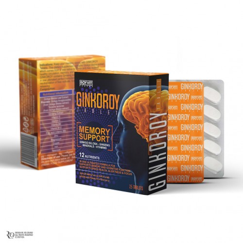 GinkoRoy Memory Support Tablets: Enhance Cognitive Function with Ginkgo Biloba and Ginseng, 15 Tablets GinkoRoy Memory Support Tablets: Enhance Cognitive Function with Ginkgo Biloba and Ginseng, 15 Tablets