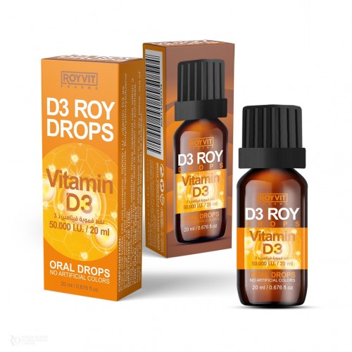 D3 ROY قطرات فيتامين D3, علاج نقص فيتامين D, نقط فموية سهلة الاستخدام, 20 مل D3 ROY قطرات فيتامين D3, علاج نقص فيتامين D, نقط فموية سهلة الاستخدام, 20 مل