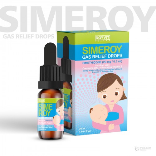 SIMEROY Baby Gas Relief Drops - Fast-Acting Colic Solution and Baby Sleep Aid, with Simethicone, Fennel, and Dill Formula, 30 ml SIMEROY Baby Gas Relief Drops - Fast-Acting Colic Solution and Baby Sleep Aid, with Simethicone, Fennel, and Dill Formula, 30 ml