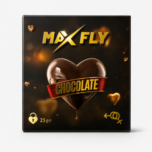 شوكولاتة Max Fly Chocolate Plus، دعم طبيعي للرغبة والطاقة والأداء الحميم للرجال، 12 قطعة، 300 غ، شحن مجاني