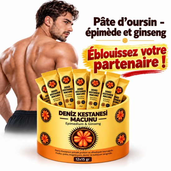 Sea Urchin, Epimedium & Ginseng Paste, Men's Libido, Stamina & Performance Support, 12 × 15g Sachets