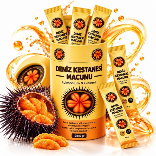 Sea Urchin, Epimedium & Ginseng Paste, Men's Libido, Stamina & Performance Support, 12 × 15g Sachets