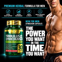 New For Men Capsules – Tribulus & Epimedium, Men's Vitality, Libido & Long-Term Performance Support, 30-Day Supply, 1000 mg, 30 Capsules