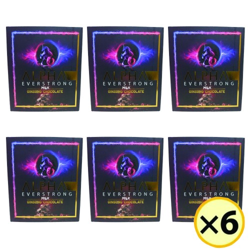 Alpha Everstrong Milk Ginseng Chocolate Plus, Energy & Enhance Sexual Performance Chocolate for Men & Women, 6 × 25 GR Alpha Everstrong Milk Ginseng Chocolate Plus, Energy & Enhance Sexual Performance Chocolate for Men & Women, 6 × 25 GR