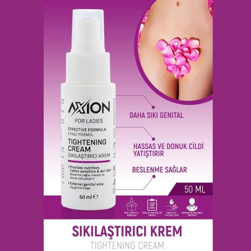 AXION for Ladies, Natural Vaginal Firming Cream for Restoring Elasticity and Moisturizing the Intimate Area, 50 ml  AXION for Ladies, Natural Vaginal Firming Cream for Restoring Elasticity and Moisturizing the Intimate Area, 50 ml