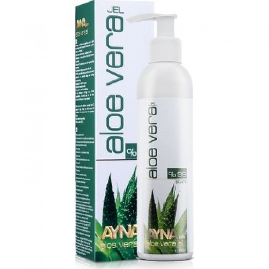Ayna Sun Bioactive Aloe Vera Gel 99%, Original Pure Aloe Vera Gel with Vitamin E, Panthenol, Allantoin, 200 ml