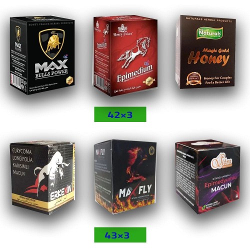 Premium Honey Pastes Collection, 6 Types of Strengthening Honey Paste, Multi-Experience, Choose What Suits Your Body, 3×43gr + 3×42gr Premium Honey Pastes Collection, 6 Types of Strengthening Honey Paste, Multi-Experience, Choose What Suits Your Body, 3×43gr + 3×42gr