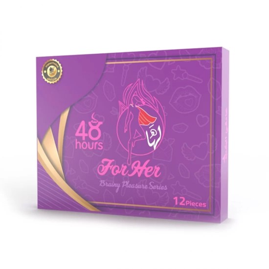 FOR HER Chocolate FOR WOMEN, Aphrodisiac Chocolate, Brainy Pleasure Series, Women Sexual Frigidity Treatment, 12 Pieces