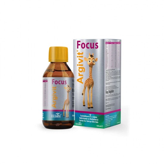 Argivit Focus Syrup For Children, A Nutritional Supplement, Useful in Cases of Short Stature, it Contains Arginine, Vitamins And Minerals ,150 ml
