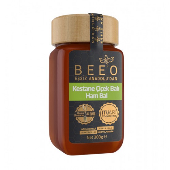 Turkish Chestnut Honey, Black Sea Forest Chestnut Flower Raw Honey, BEEO, 300 gr