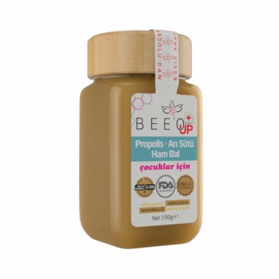 بيو أب BEEO UP صيغة نمو الطفل, البروبوليس العكبر النقي و الغذاء الملكي في العسل التركي الخام, 190 غرام