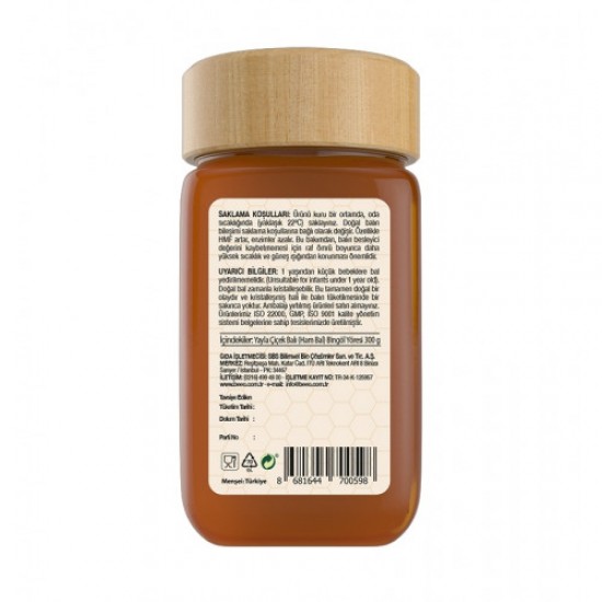Turkish Bingol High Mountain Honey, Original Raw Honey, Highland Flowers Honey, 300 gr