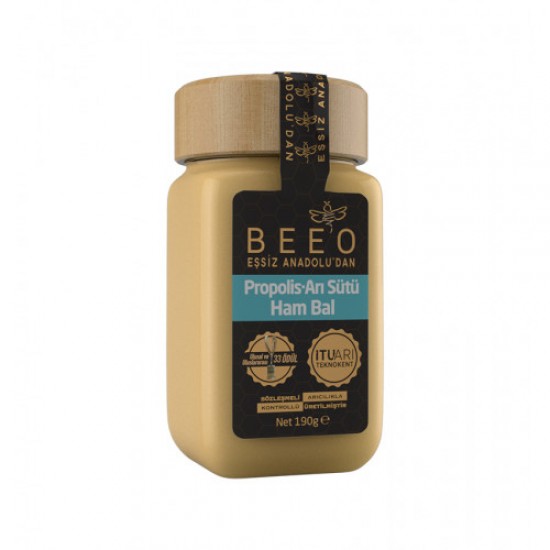 BEEO UP Propolis and Royal Jelly in Raw Turkish Honey for adults 190 gr