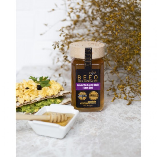 Turkish Lavender Honey, Real Lavender Flower Raw Honey, BEEO, 300 gr