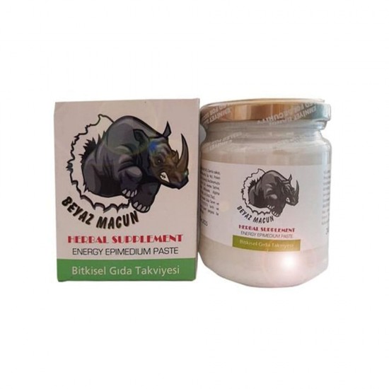 Beyaz Macun - White Paste, Boost Libido and Energy, Herbal Supplement with White Honey and Epimedium Horny Goat Weed, 240 gr