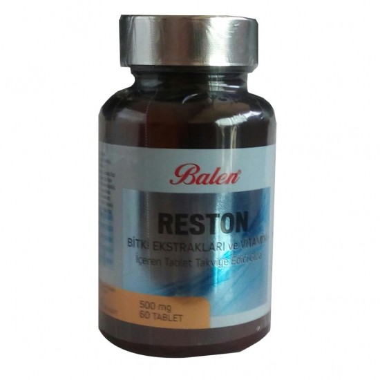 Reston, Improve your Sleep, Anti-Insomnia, Depression, Anxiety, Botanical Extracts and Vitamins, 500 mg, 60 Tablet