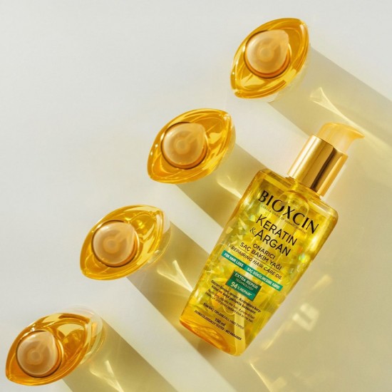 Bioxcin Keratin & Argan Repairing Hair Care Oil 150 ml, Hair Loss & Damage Treatment with Biocomplex B11 & Hydrolyzed Keratin Bioxcin Keratin & Argan Repairing Hair Care Oil 150 ml, Hair Loss & Damage Treatment with Biocomplex B11 & Hydrolyzed Keratin