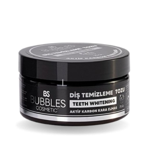 Bs BuBBles Teeth Whitening Powder, Natural Activated Charcoal Tooth Powder for a Brighter, Healthier Smile, 75gr