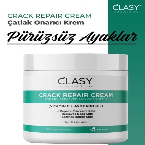 CLASY CRACK REPAIR CREAM, Natural Healing for Cracked Heels and Feet, 100 Ml