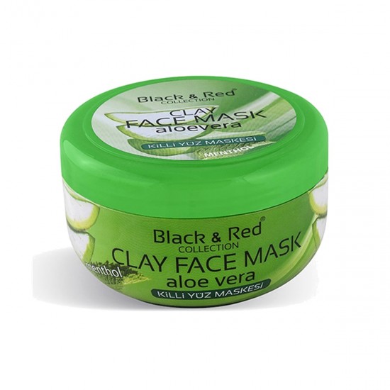 Turkish Clay Mask with Aloe Vera and Peppermint Oil, Menthol, For the skin care and Give it a Sense of Comfort and Freshness, 400 g