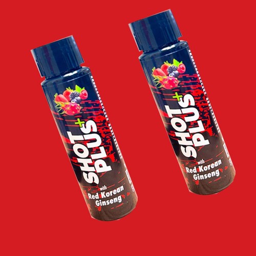 SHOT PLUS Energy Drink with Red Korean Ginseng, The Energy Shot for Vitality, Sexual Performance and Immunity, Mixed Fruit Flavour, 2 Shot x 54 ML SHOT PLUS Energy Drink with Red Korean Ginseng, The Energy Shot for Vitality, Sexual Performance and Immunity, Mixed Fruit Flavour, 2 Shot x 54 ML
