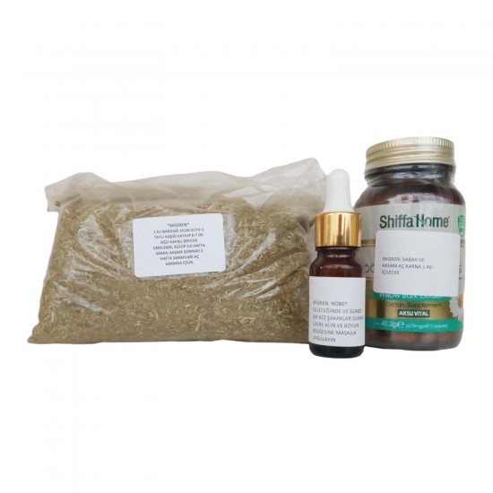 Natural Migraine Treatment Set, Getting Rid Of Migraine Fast, Special Herbal Mix