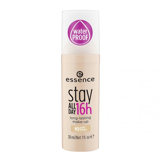 ESSENCE Stay All Day Makeup 10 Soft Beige- Long Lasting Foundation ensures a Smooth and Silky Complexion All Day, 30 ml 1.0 fl. oz