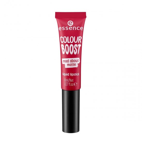 ESSENCE Colour Boost mad about matte Liquid Lipstick, Turkish Lipstick Makeup, 8ml/Net 0.27 fl.oz, 07 Seeing RED