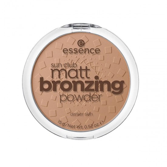 ESSENCE Sun Club Matt Bronzing Powder, Darker Skin, essence 02 SUNNV, 100% Cruelty-free and Vegan, 15g 0.52 oz