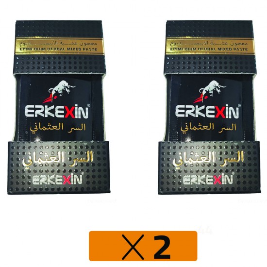 Erkexin Epimedium Macun, Natural Vigor Booster with Ferula Root and Tribulus, Ottoman secret Honey, 2*7 sachets*5 g