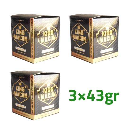 King Herbal Epimedium Macun Paste Aphrodisiac King 3×43gr