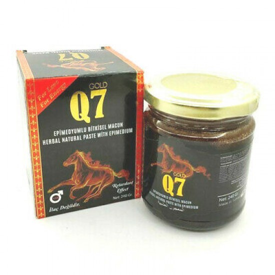 Original Gold Q7 Epimedium Turkish Honey, Aphrodisiac Epimedium Paste, Improved Formula for Premature Ejaculation 240 gr Original Gold Q7 Epimedium Turkish Honey, Aphrodisiac Epimedium Paste, Improved Formula for Premature Ejaculation 240 gr