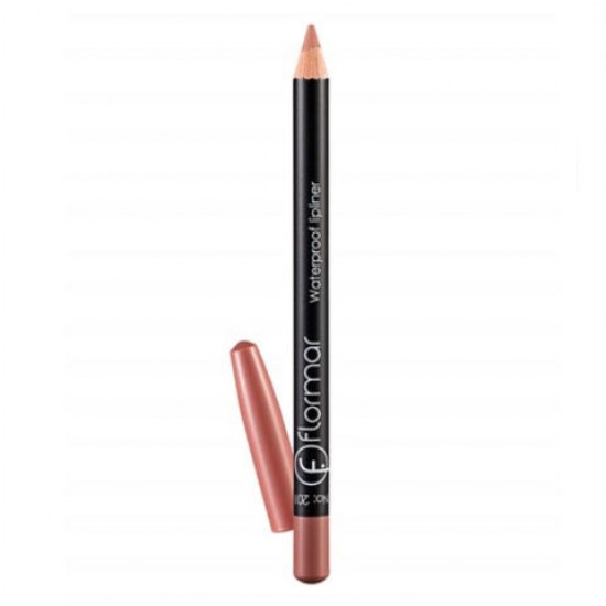 Flormar Lipliner, Waterproof Lip Liner, Cruelty-Free Lip Pencil to Define, Shape & Fill Lips, 24 ml, Naturally Nude 201