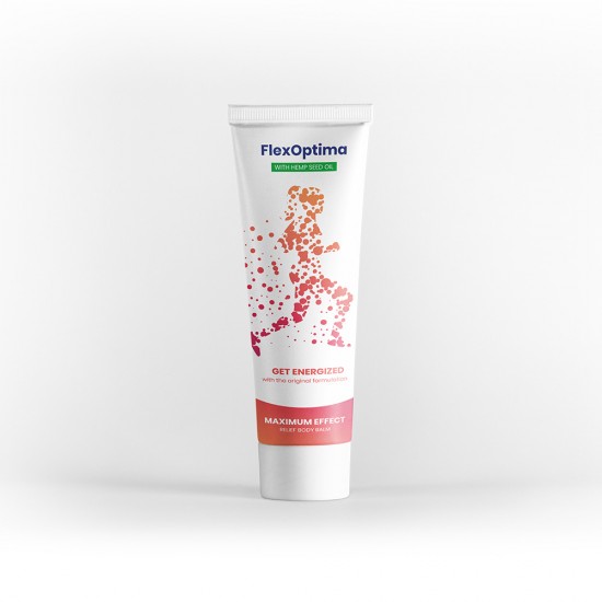 FlexOptima Balm with Hemp Seed Oil, The Natural Formula For Pain relief in the muscles, Treatment Bones And Joints, 75ml