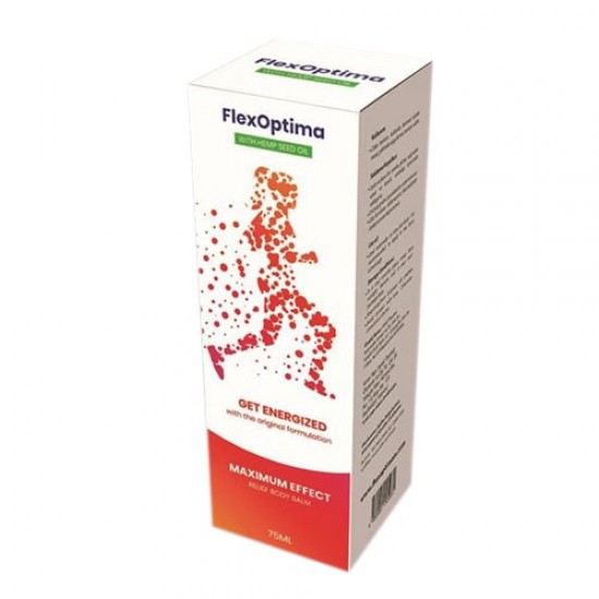    بلسم FlexOptima التركي المدعّم بزيت بذور القنب, الصيغة الطبيعية لأقصى تأثير فعال لتسكن ومعالجة الآلام في الجسم والعظام والمفاصل, 75 مل