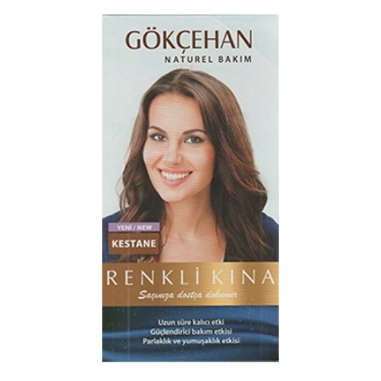 Natural Colored Henna, Turkish Chestnut Henna, Long Lasting Stability, Combined With An Innovative Herbal Mixture To Fix The Color, Chestnut  Color