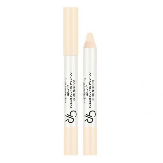 Golden Rose Concealer and Corrector Crayon 01, Cover Imperfections, Long Wearing, Easy Blendable. Vitamin E, Made in Turkey, 4g 0.14oz