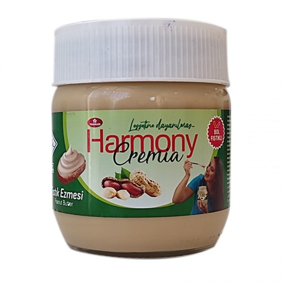 كريمة Harmony التركية, زبدة الفستق السوداني اللذيذة, كريمة الانسجام الطعم الرائع, 400 غرام   