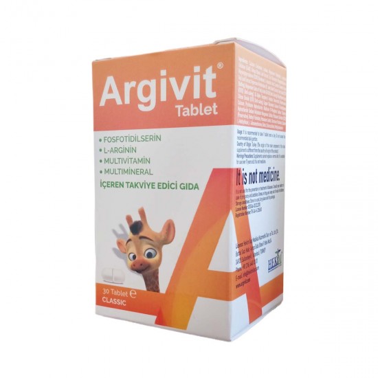 Argivit Classic Tablets, Improves Mental Performance, Memory, Strengthens Immunity, Increases Appetite and Growth, 30 Tablets