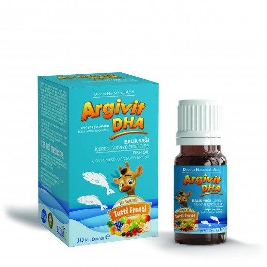 Argivit DHA Drops, Develops the Learning ,Cognitive and Perception for Children, A Nutritional Supplement, Fish Oil Contains High DHA, 10ml