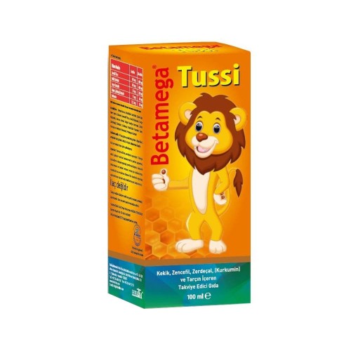 Betamega Tussi Syrup For Children, A Nutritional Supplement, Anti Cough, Decongestant and Expectorant, Thyme, Ginger, Turmeric and Cinnamon, 100 ml Betamega Tussi Syrup For Children, A Nutritional Supplement, Anti Cough, Decongestant and Expectorant, Thyme, Ginger, Turmeric and Cinnamon, 100 ml