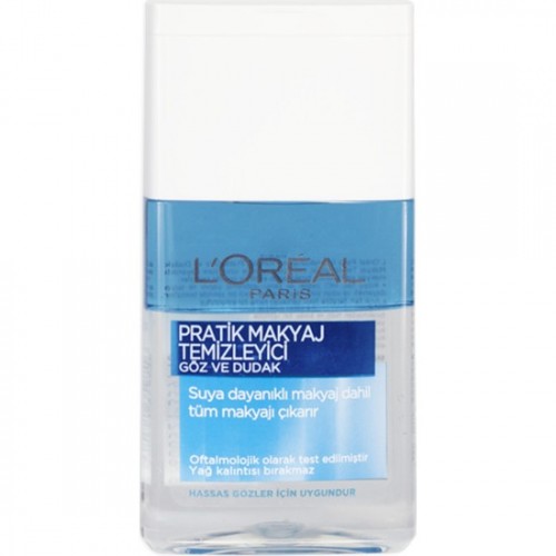 L'Oréal Paris Gentle Eyes and Lips Make Up Remover, Long-Wear Makeup Cleaner, Eye and Lip Makeup Lotion, 125ml