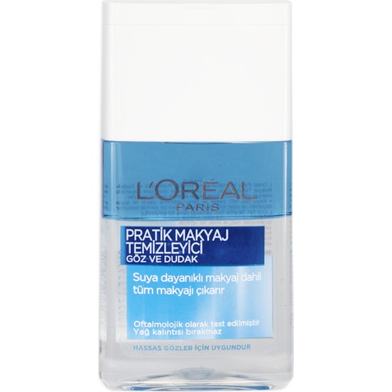 L'Oréal Paris Gentle Eyes and Lips Make Up Remover, Long-Wear Makeup Cleaner, Eye and Lip Makeup Lotion, 125ml