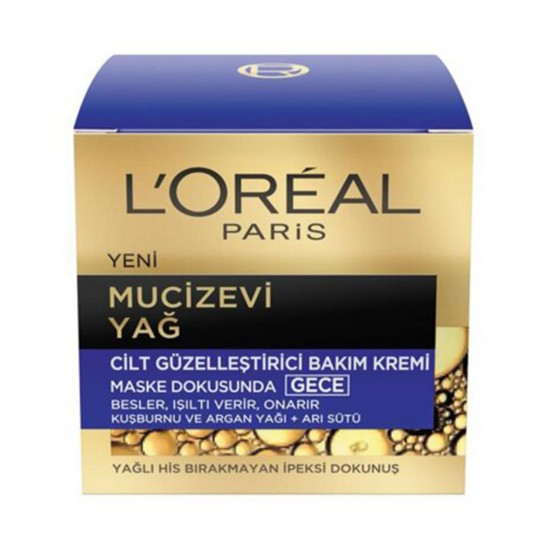 L'Oréal PARİS, Skin Care Night Cream, With Miracle Oil, 50 ml