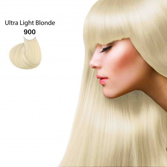 Leoni Permanent Hair Color Cream with Argan Oil Turkish Hair Dye 900 Ultra Super Light Blonde, 900N 60 Ml	