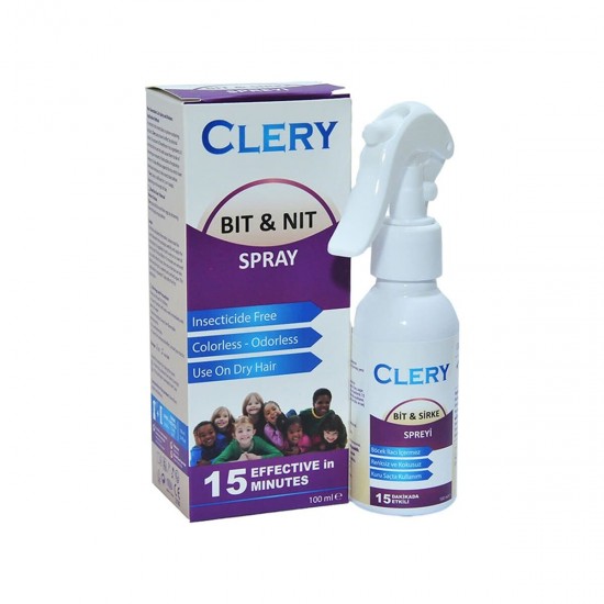 Clery Hair Lice Treatment Spray to Kill Head Lice and Nits, 100 ml + Special Comb Gift
