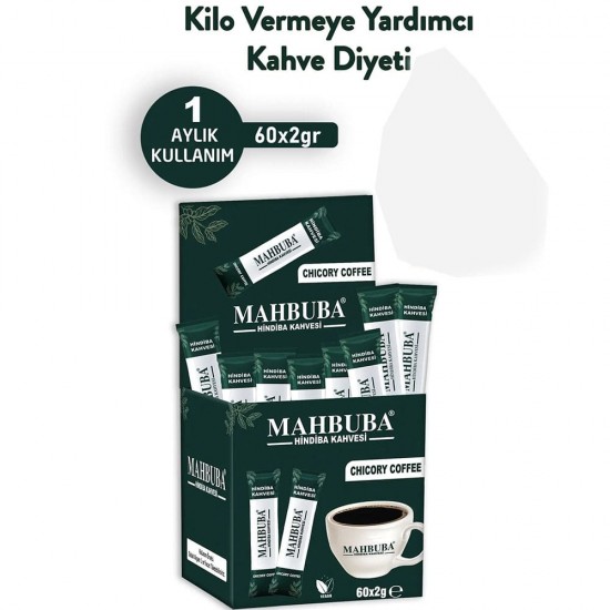 MAHBUBA Chicory Coffee, Your Healthy Choice for Natural Weight Loss, 60 sachets * 2 g