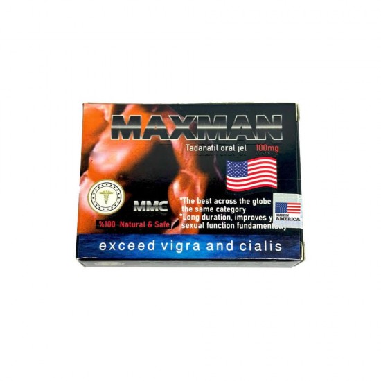 MAX MAN Oral Jelly 100 mg, Enhancing manhood, Desire, Erection, Penis Enlargement, Delay, Natural, Safe, Very strong, Fast effective, American made