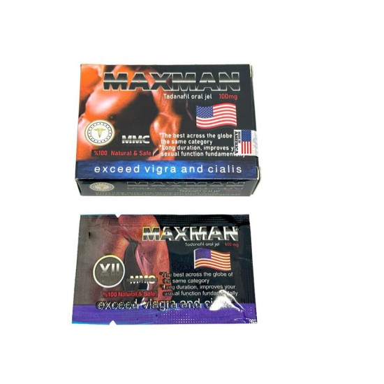 MAX MAN Oral Jelly 100 mg, Enhancing manhood, Desire, Erection, Penis Enlargement, Delay, Natural, Safe, Very strong, Fast effective, American made